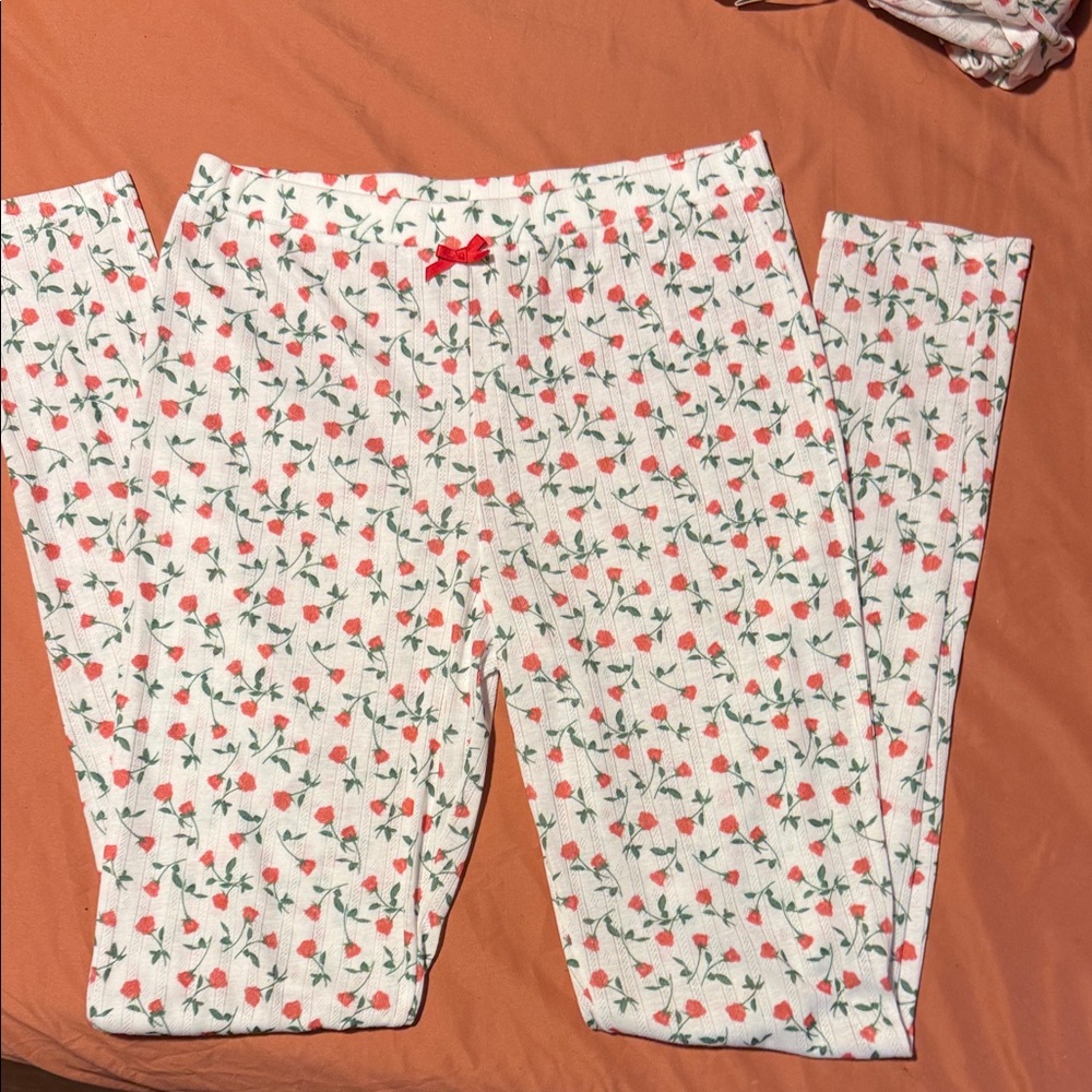 FOR LOVE AND LEMONS ROSE PRINT PJ SET SIZE SMALL NWOT